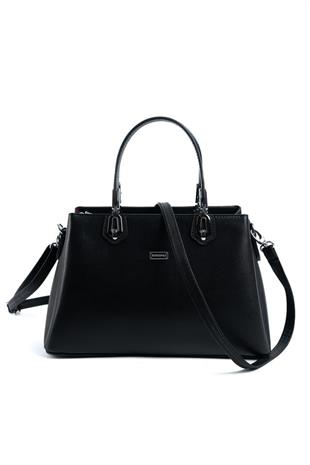 Silver & Polo SP1253 Kadın El Çantası Düz Siyah