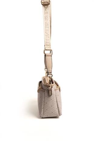 Silver & Polo SP1184 Kadın Çapraz Çanta Ç.Örgü Bej-Kum