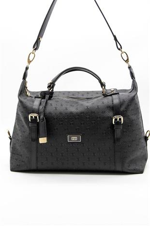 Silver & Polo SP1064 Kadın Seyahat Çantası Logolu Siyah