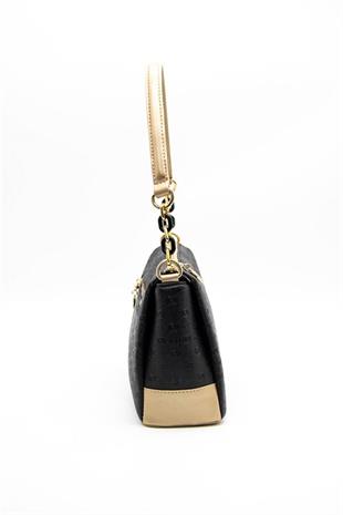 Silver & Polo SP910 Kadın Çapraz Çanta Logolu Siyah-S.Nut