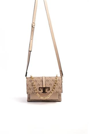 Silver & Polo Koyu Bej - Nut SP1148 Kadın Çapraz Çanta
