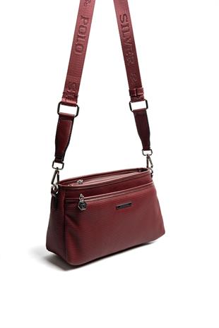 Silver & Polo SP1184 Kadın Çapraz Çanta Petek Bordo-Bordo