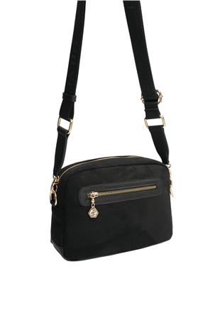 Silver & Polo SP1201 Kadın Çapraz Çanta Süet Siyah