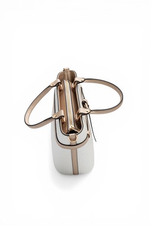 Silver & Polo SP1283 Kadın El Çantası Logolu Sedef-S.Nut