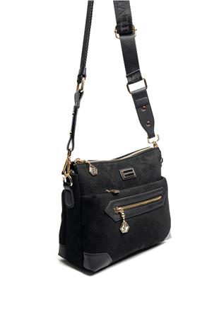 Silver & Polo SP1110 Kadın Çapraz Çanta Süet Siyah