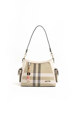 Silver & Polo A.Yeşil - Kemik SP1183 Kadın Omuz Çantası