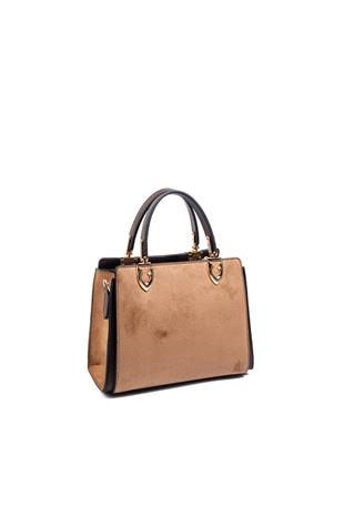 Silver & Polo SP1133 Kadın El Çantası Süet Taba-Kahve