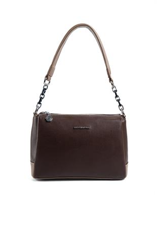 Silver & Polo SP910 Kadın Çapraz Çanta Düz Kahve-Vizon