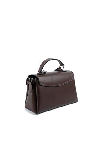 Silver & Polo SP1159 Kadın El Çantası Düz Kahve-Kahve