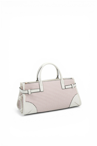 Silver & Polo SP1260 Kadın El Çantası King Desen Bordo-Kemik