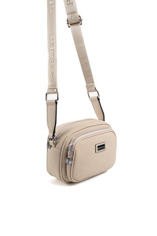 Silver & Polo Kum Bej SP1111 Kadın Çapraz Çanta