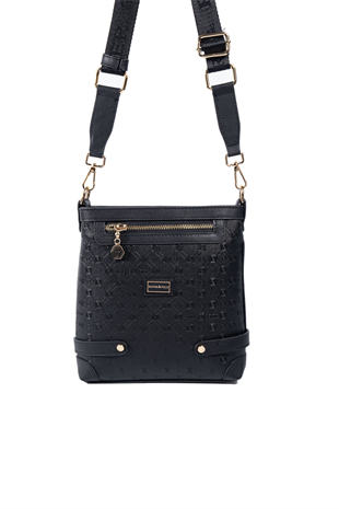 Silver & Polo SP1120 Kadın Çapraz Çanta Logolu Siyah