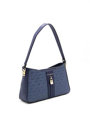 Silver & Polo SP1102 Kadın Omuz Çantası Logolu Lacivert-Lacivert