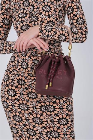 Silver Polo SP1248 Kadın Omuz Çantası Mini Rolax Bordo-Bordo