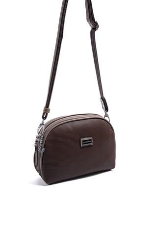 Silver & Polo SP765 Kadın Çapraz Çanta Petek Kahve-Vizon