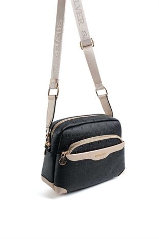Silver & Polo Siyah - S.nut SP1201 Kadın Çapraz Çanta