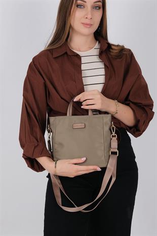 1225 Kadın El Çantası  Yeşil-Kum