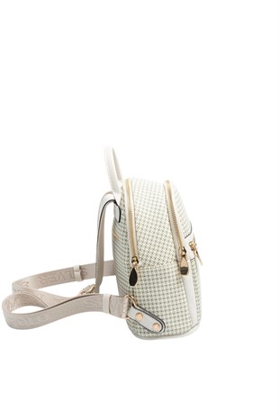 Silver & Polo SP983 Kadın Sırt Çantası King Desen Yeşil-Kemik