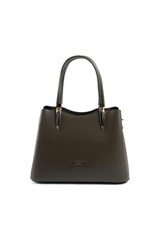 Silver & Polo SP1205 Kadın El Çantası Düz Zeytuni