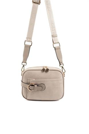 Silver & Polo SP1256 Kadın Çapraz Çanta Süet Bej-Kum