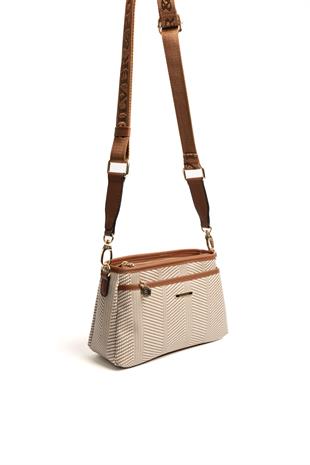 Silver & Polo Bej - Taba SP1184 Kadın Çapraz Çanta