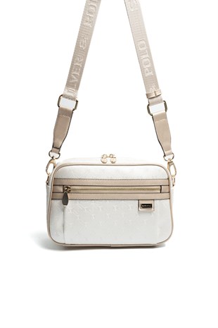 Silver & Polo SP1280 Kadın Çapraz Çanta Logolu Sedef-S.Nut