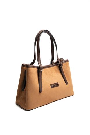 Silver & Polo SP1252 Kadın El Çantası Süet Taba-Kahve