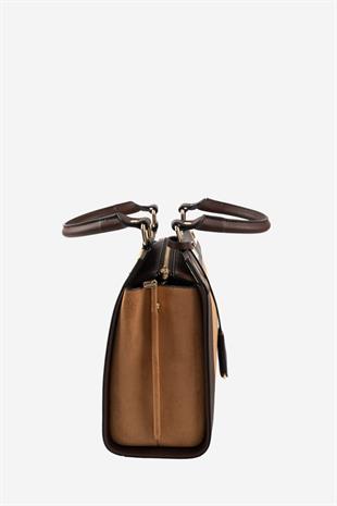 Silver & Polo SP1174 Kadın El Çantası Süet Taba-Kahve