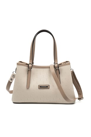 Silver & Polo SP1252 Kadın El Çantası Fashion Bej-Latte