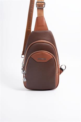 Silver & Polo SP959 Kadın Vücut Çantası Petek Kahve-Taba