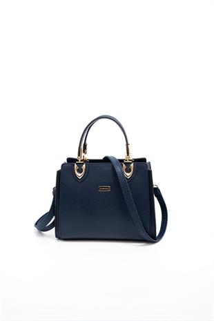 Silver & Polo SP1133 Kadın El Çantası Düz Lacivert