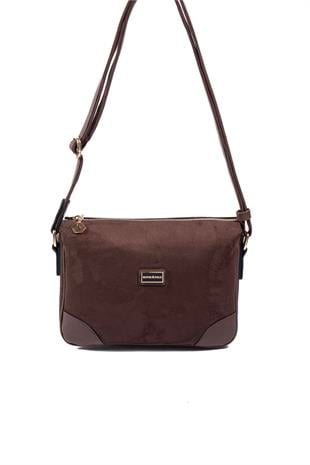 Silver & Polo SP784 Kadın Çapraz Çanta Süet Kahve
