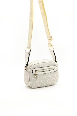 Silver & Polo SP1111 Kadın Çapraz Çanta Monogram Taş-Kemik
