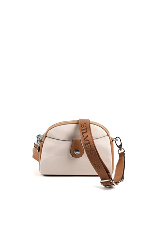 Silver & Polo SP1144 Kadın Çapraz Çanta Petek Bej-A.Taba