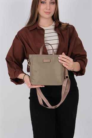 1225 Kadın El Çantası  Yeşil-Kum