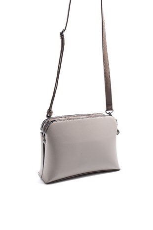 Silver & Polo SP623 Kadın Çapraz Çanta Düz Bej-Latte