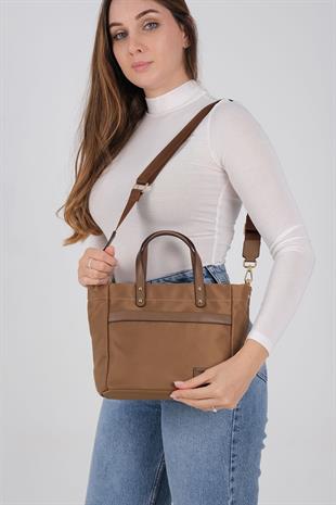 1214 Kadın El Çantası  Tütün-Kahve