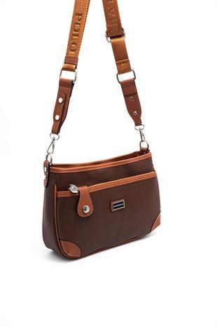 Silver & Polo SP1160 Kadın Çapraz Çanta Petek Kahve-Taba