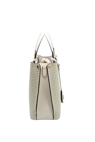 Silver & Polo SP975 Kadın El Çantası King Desen Yeşil-Kemik