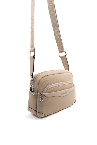Silver & Polo Kum Bej SP1201 Kadın Çapraz Çanta