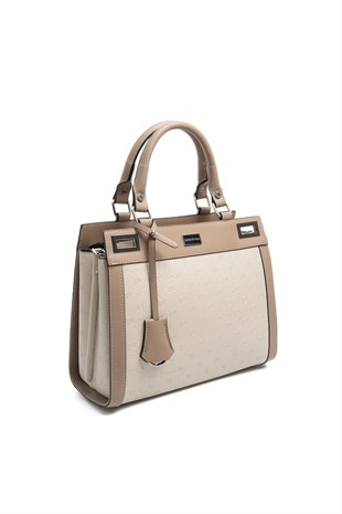 Silver & Polo SP1174 Kadın El Çantası Fashion Bej-Latte