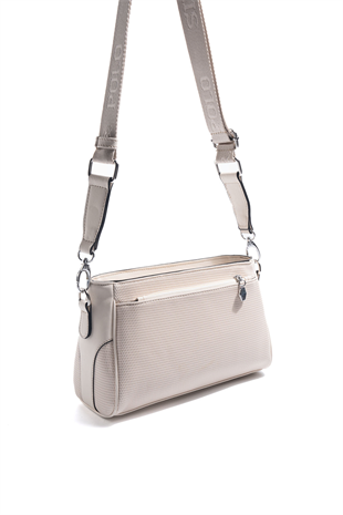Silver & Polo SP1273 Kadın Çapraz Çanta Petek Krem-Bej