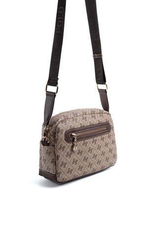 Silver & Polo Koyu Bej - Kahve SP1201 Kadın Çapraz Çanta