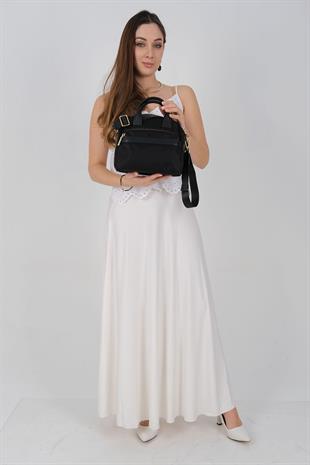 Silver & Polo SP1216 Kadın El Çantası Saten Siyah-Siyah