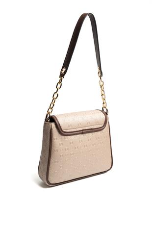 Silver & Polo SP1147 Kadın Omuz Çantası Logolu Nut-Kahve