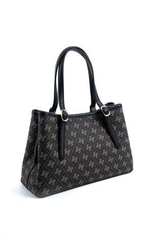 Silver & Polo SP1252 Kadın El Çantası Monogram Füme-Siyah