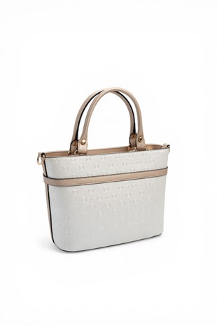 Silver & Polo SP1283 Kadın El Çantası Logolu Sedef-S.Nut