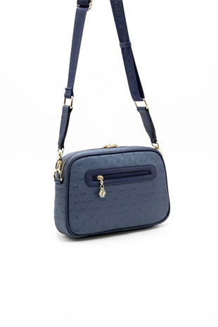 Silver & Polo SP1094 Kadın Çapraz Çanta Logolu Lacivert-Lacivert