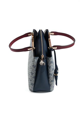Silver & Polo SP969 Kadın El Çantası Monogram Gri-Laci-Bordo