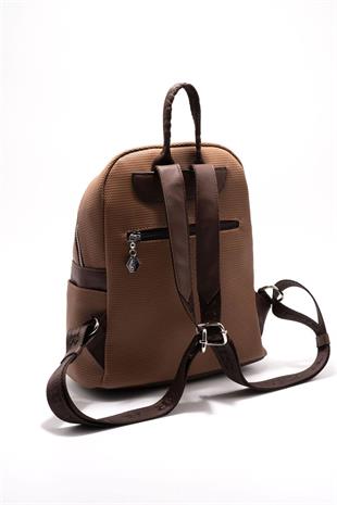 Silver & Polo SP926 Kadın Sırt Çantası Petek Karamel-Kahve